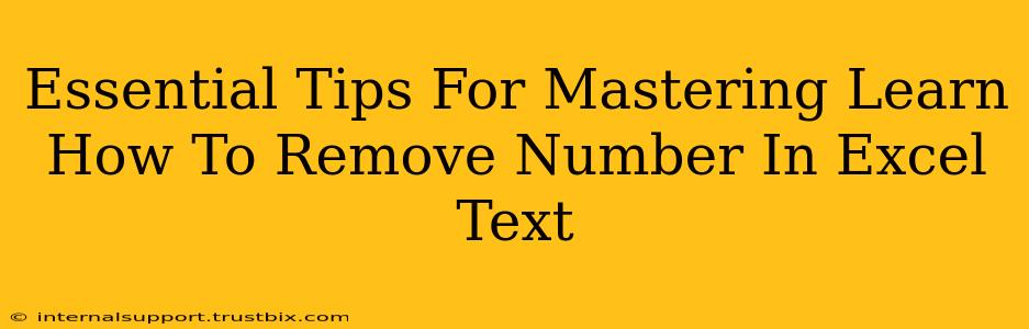 Essential Tips For Mastering Learn How To Remove Number In Excel Text