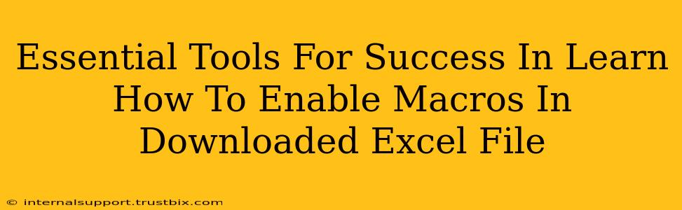 Essential Tools For Success In Learn How To Enable Macros In Downloaded Excel File