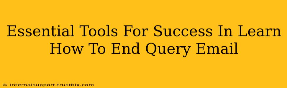 Essential Tools For Success In Learn How To End Query Email