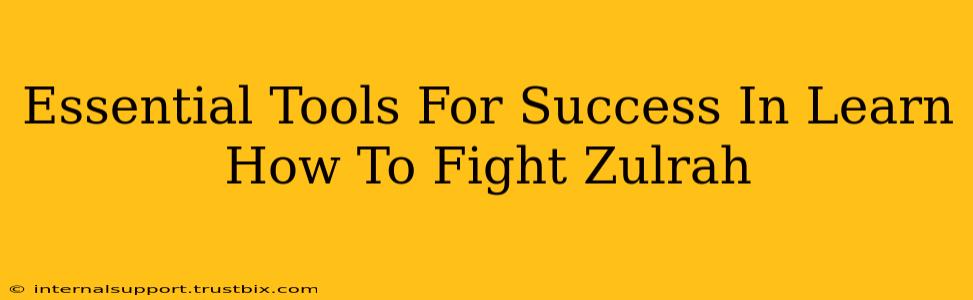 Essential Tools For Success In Learn How To Fight Zulrah