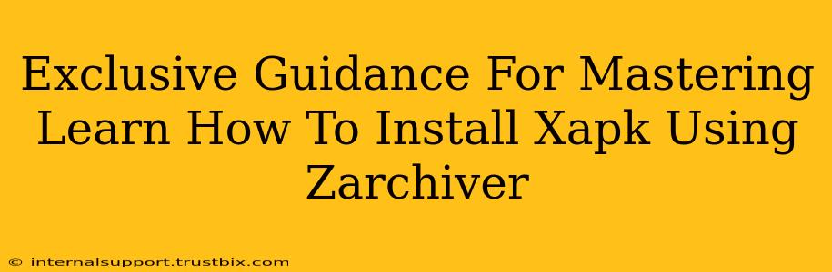 Exclusive Guidance For Mastering Learn How To Install Xapk Using Zarchiver