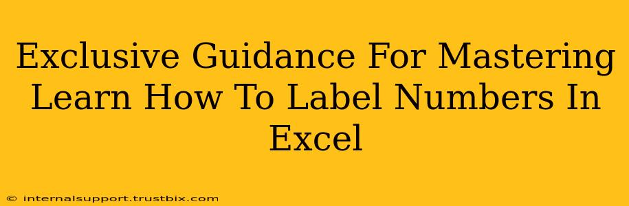 Exclusive Guidance For Mastering Learn How To Label Numbers In Excel