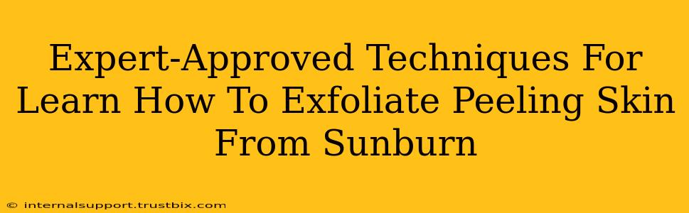 Expert-Approved Techniques For Learn How To Exfoliate Peeling Skin From Sunburn