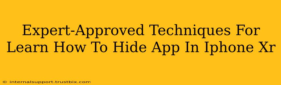 Expert-Approved Techniques For Learn How To Hide App In Iphone Xr