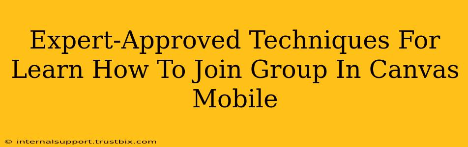 Expert-Approved Techniques For Learn How To Join Group In Canvas Mobile