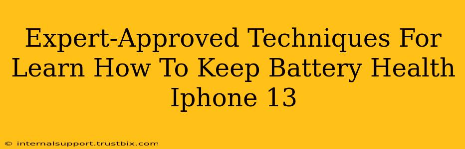 Expert-Approved Techniques For Learn How To Keep Battery Health Iphone 13