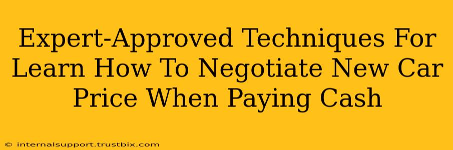 Expert-Approved Techniques For Learn How To Negotiate New Car Price When Paying Cash