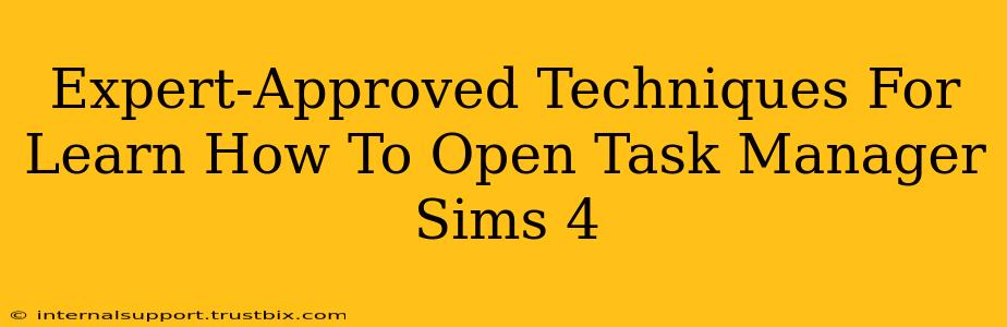 Expert-Approved Techniques For Learn How To Open Task Manager Sims 4