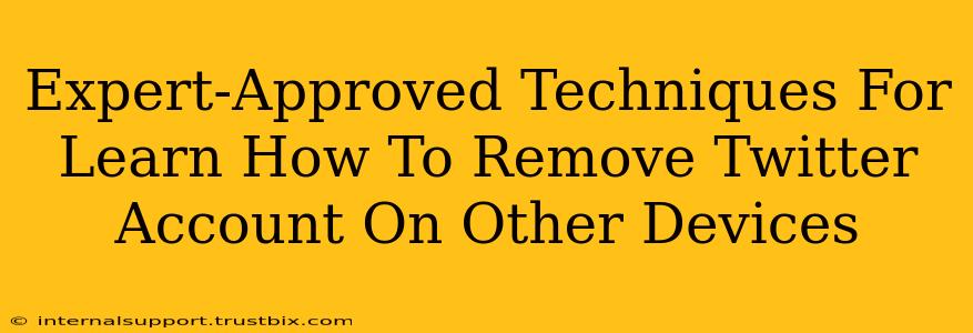 Expert-Approved Techniques For Learn How To Remove Twitter Account On Other Devices