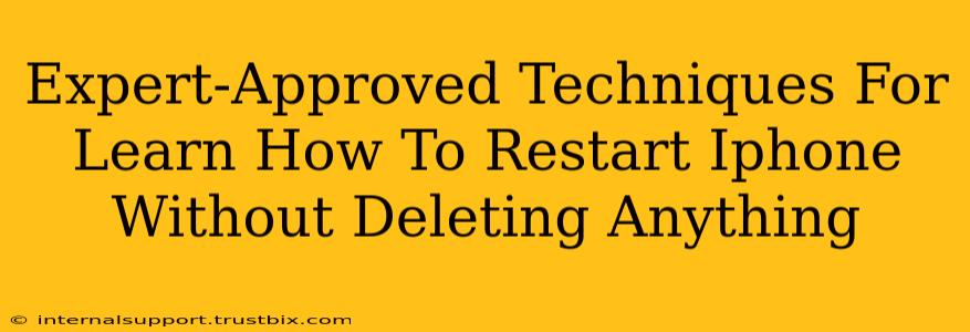 Expert-Approved Techniques For Learn How To Restart Iphone Without Deleting Anything