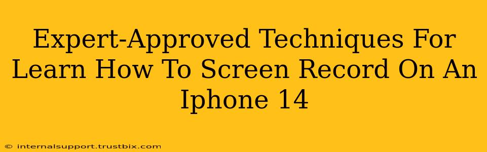 Expert-Approved Techniques For Learn How To Screen Record On An Iphone 14