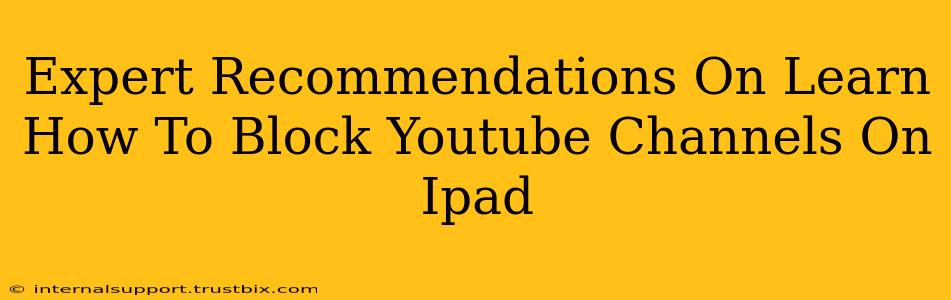 Expert Recommendations On Learn How To Block Youtube Channels On Ipad