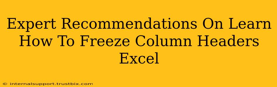 Expert Recommendations On Learn How To Freeze Column Headers Excel