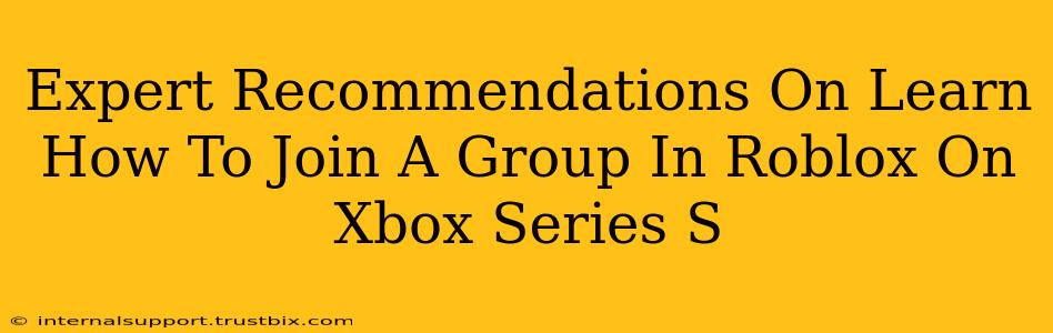 Expert Recommendations On Learn How To Join A Group In Roblox On Xbox Series S