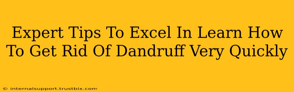 Expert Tips To Excel In Learn How To Get Rid Of Dandruff Very Quickly