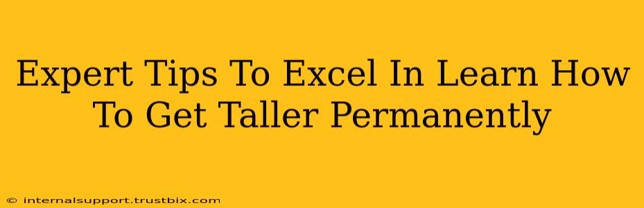 Expert Tips To Excel In Learn How To Get Taller Permanently