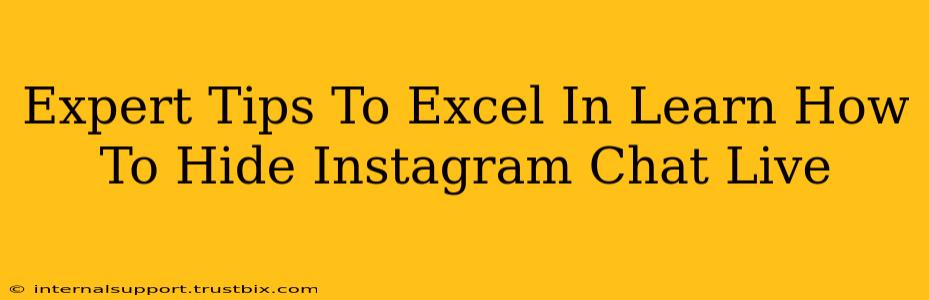 Expert Tips To Excel In Learn How To Hide Instagram Chat Live