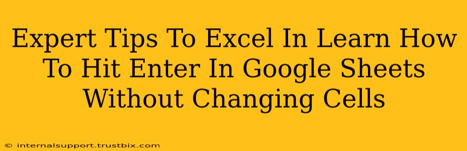 Expert Tips To Excel In Learn How To Hit Enter In Google Sheets Without Changing Cells