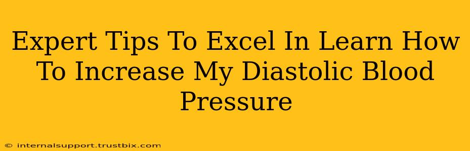 Expert Tips To Excel In Learn How To Increase My Diastolic Blood Pressure