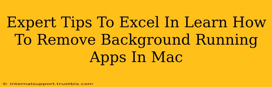 Expert Tips To Excel In Learn How To Remove Background Running Apps In Mac