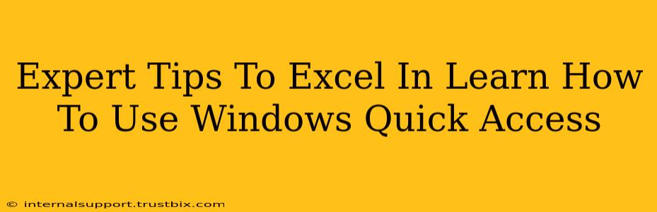 Expert Tips To Excel In Learn How To Use Windows Quick Access