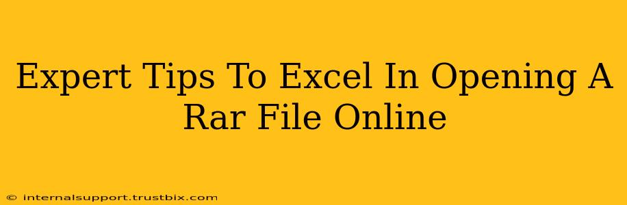 Expert Tips To Excel In Opening A Rar File Online