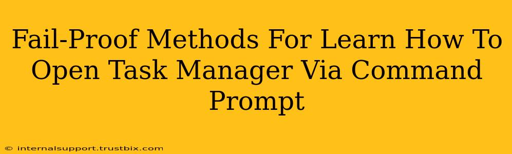 Fail-Proof Methods For Learn How To Open Task Manager Via Command Prompt