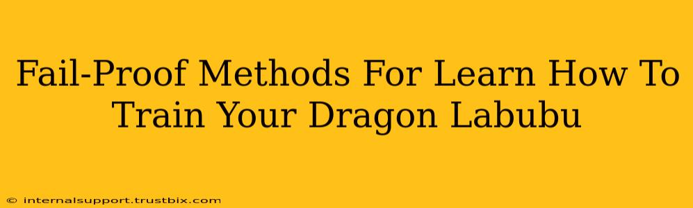 Fail-Proof Methods For Learn How To Train Your Dragon Labubu