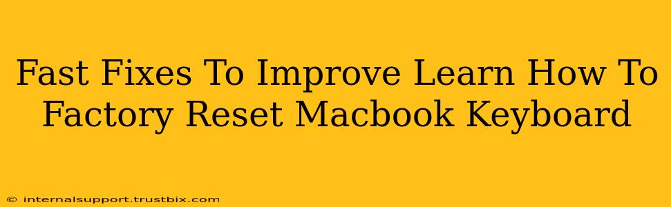 Fast Fixes To Improve Learn How To Factory Reset Macbook Keyboard