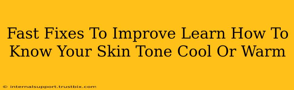 Fast Fixes To Improve Learn How To Know Your Skin Tone Cool Or Warm