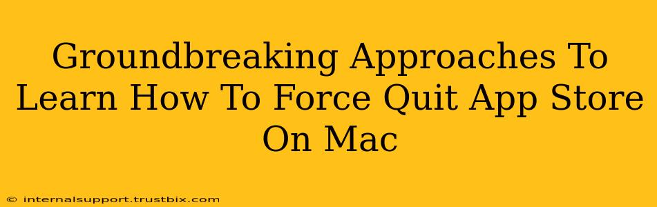 Groundbreaking Approaches To Learn How To Force Quit App Store On Mac