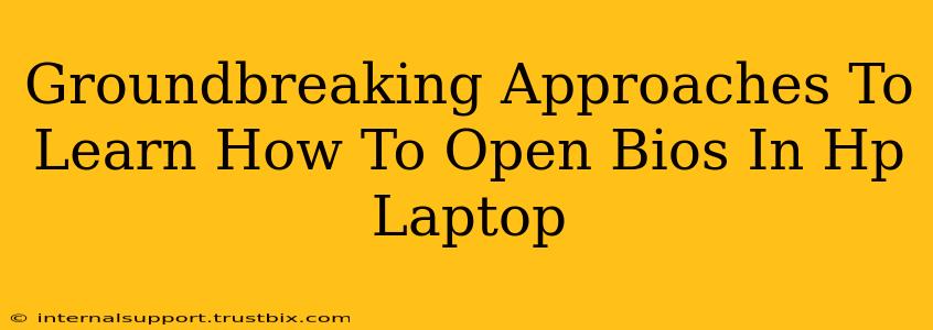 Groundbreaking Approaches To Learn How To Open Bios In Hp Laptop