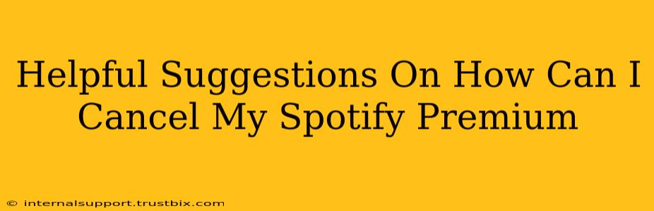 Helpful Suggestions On How Can I Cancel My Spotify Premium