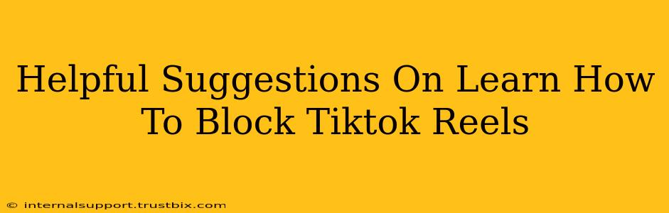 Helpful Suggestions On Learn How To Block Tiktok Reels