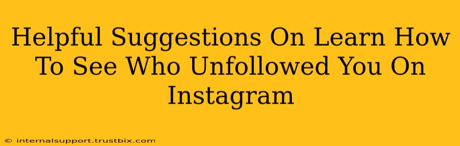 Helpful Suggestions On Learn How To See Who Unfollowed You On Instagram