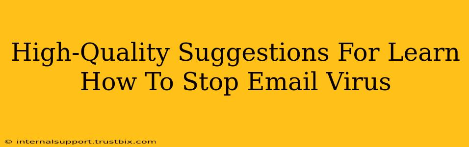 High-Quality Suggestions For Learn How To Stop Email Virus