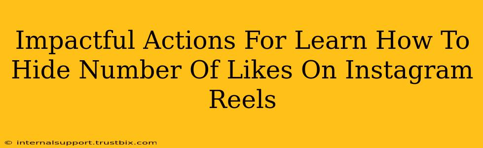 Impactful Actions For Learn How To Hide Number Of Likes On Instagram Reels