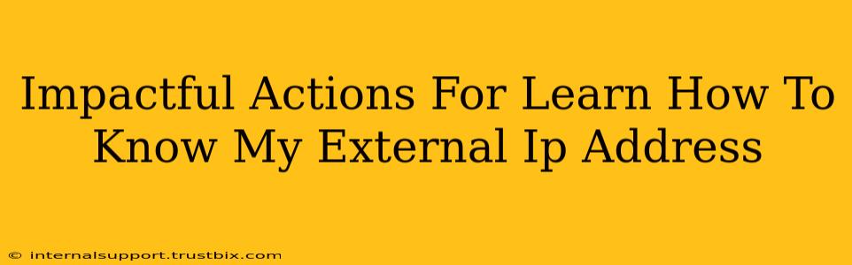 Impactful Actions For Learn How To Know My External Ip Address