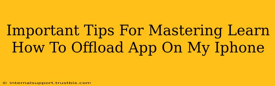 Important Tips For Mastering Learn How To Offload App On My Iphone