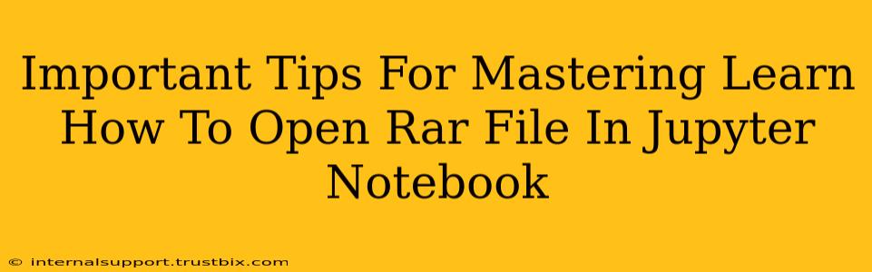 Important Tips For Mastering Learn How To Open Rar File In Jupyter Notebook