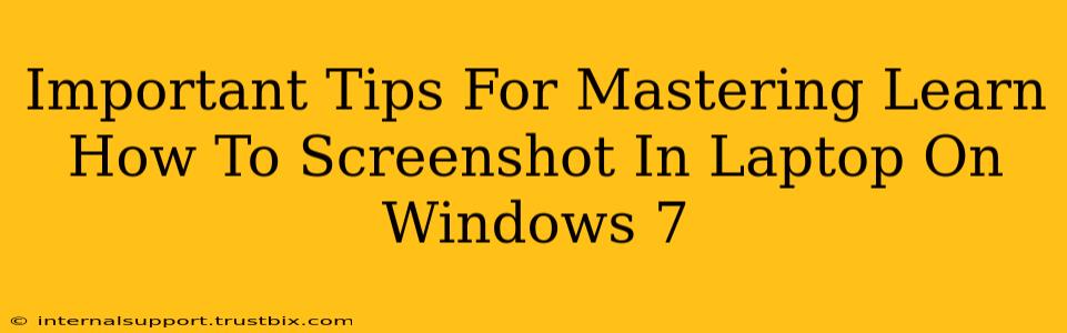 Important Tips For Mastering Learn How To Screenshot In Laptop On Windows 7