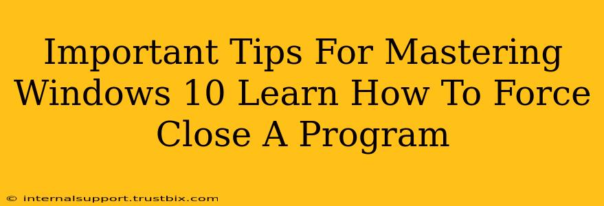 Important Tips For Mastering Windows 10 Learn How To Force Close A Program