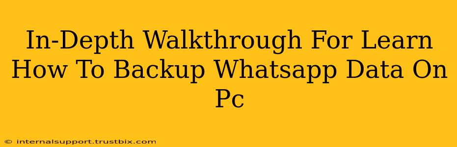 In-Depth Walkthrough For Learn How To Backup Whatsapp Data On Pc