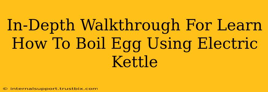 In-Depth Walkthrough For Learn How To Boil Egg Using Electric Kettle