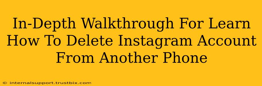 In-Depth Walkthrough For Learn How To Delete Instagram Account From Another Phone