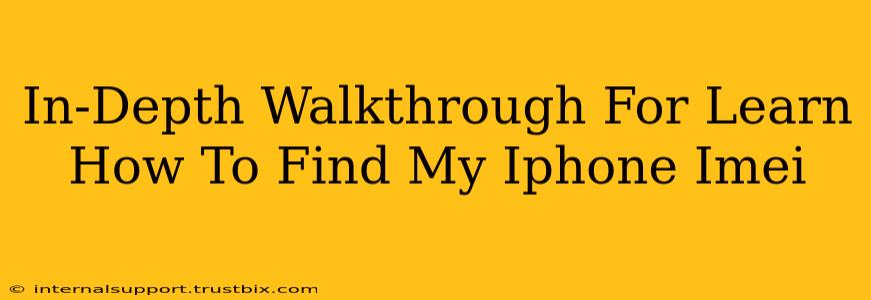 In-Depth Walkthrough For Learn How To Find My Iphone Imei