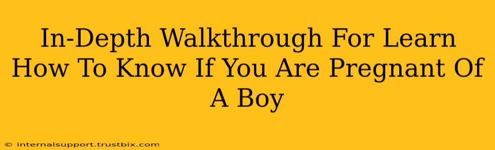 In-Depth Walkthrough For Learn How To Know If You Are Pregnant Of A Boy