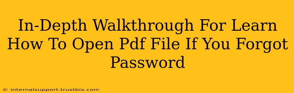 In-Depth Walkthrough For Learn How To Open Pdf File If You Forgot Password