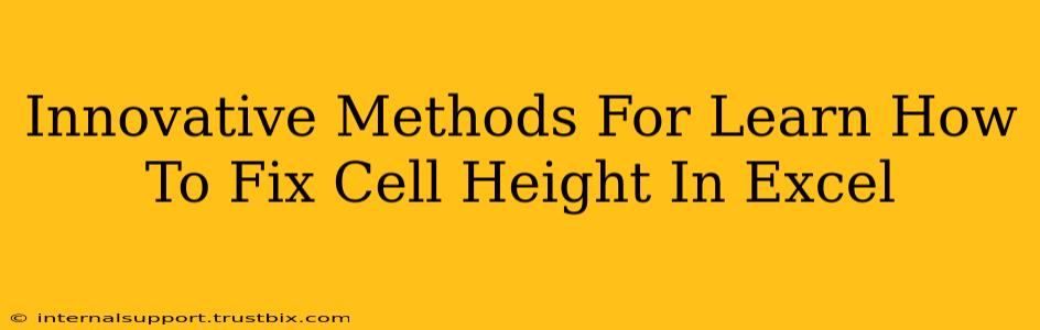 Innovative Methods For Learn How To Fix Cell Height In Excel