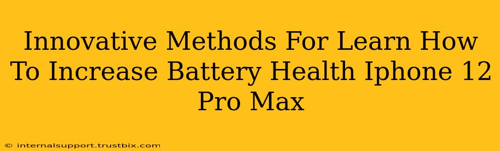 Innovative Methods For Learn How To Increase Battery Health Iphone 12 Pro Max